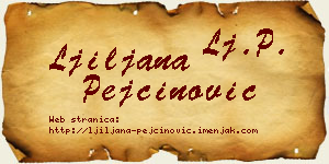 Ljiljana Pejčinović vizit kartica